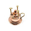 Brass Handmade Copper Turkish Coffee Maker Alcohol Burner Brewing English Coffee Using Traditional Tabletop Burner