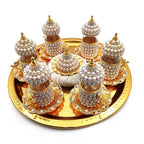 Authentic Handmade Swarovski Turkish Tea Coffee Serving Cup Glass Set