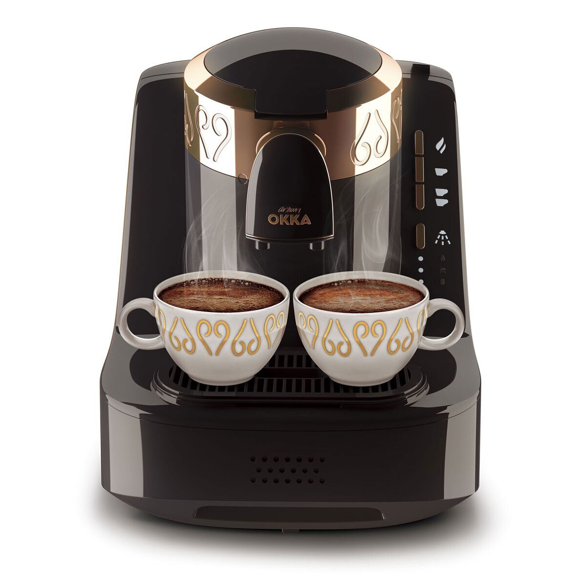 My desire Whopping OK001W Automatic 120V Turkish/Greek Coffee Machine, White/Copper (Silver) Secondary image