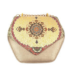 Fashion Girl Vintage Bohemian Woven Women Retro Weave Feather Tassel Flip Cover Crossbody Bag Shoulder Bag