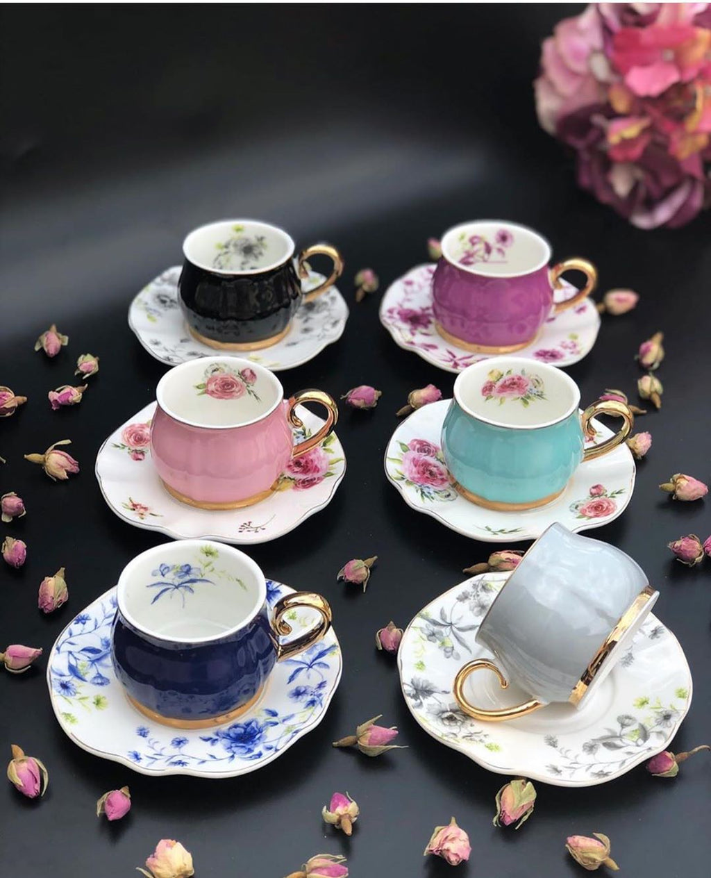 ACAR Turkish High Quality Porcelain Coffee Cups and Saucers Set Ceramic Coffee Mugs Best for Home Decoration Demistasse Coffee Set