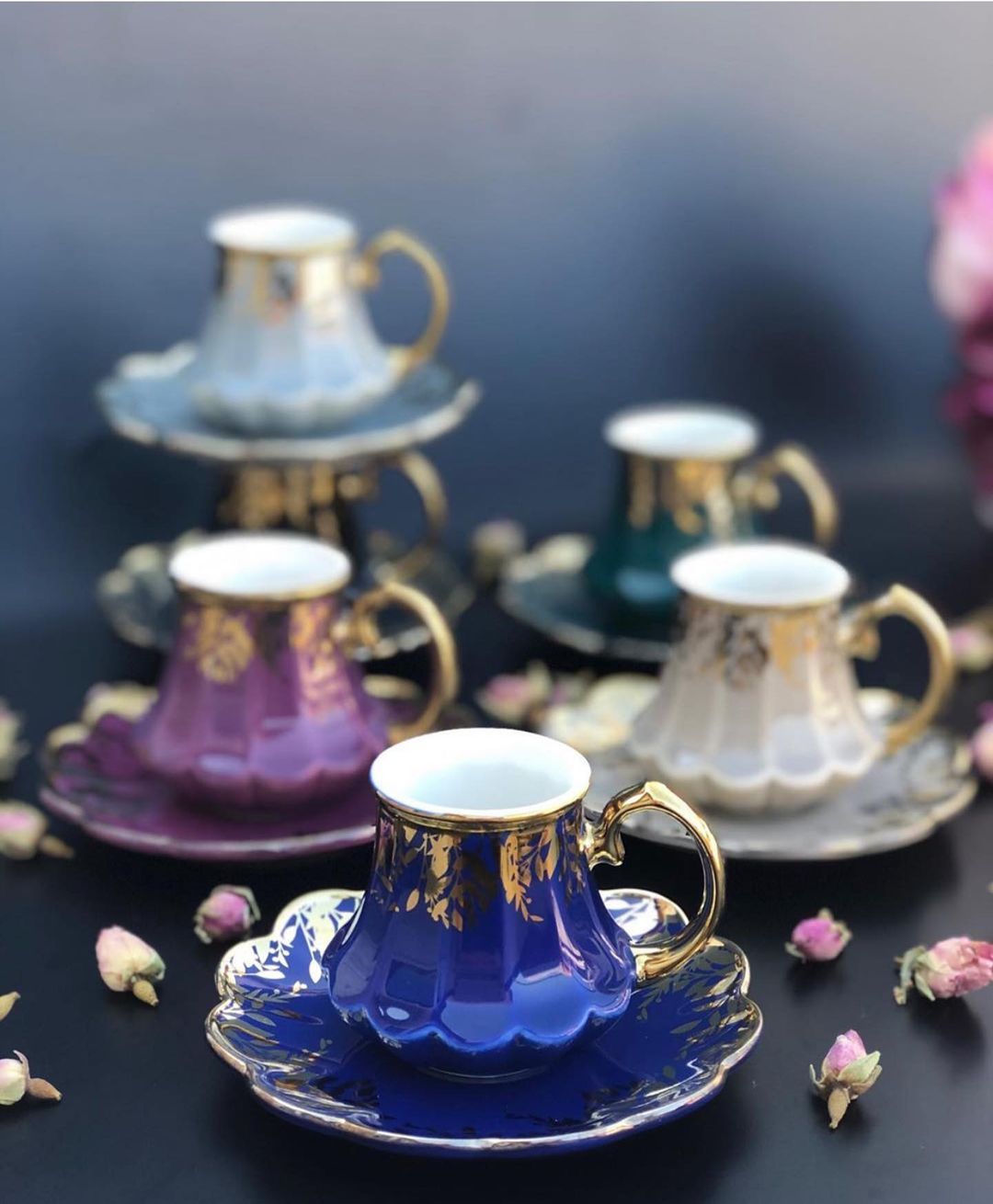 ACAR Turkish First Class Porcelain Coffee Cups and Saucers Set Ceramic Coffee Mugs Best for Home Decoration Demistasse Coffee Set Main image