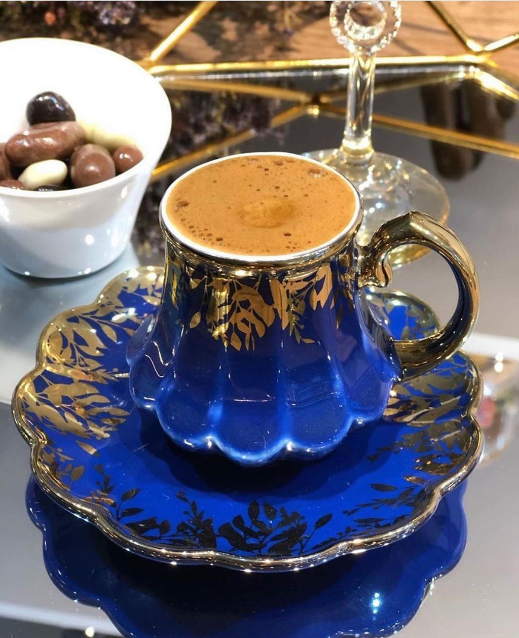 ACAR Turkish First Class Porcelain Coffee Cups and Saucers Set Ceramic Coffee Mugs Best for Home Decoration Demistasse Coffee Set