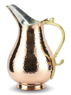 Athentic Copper Turkish Water Pitcher Erzincan Hand Hammered Model Juice Jug Pure 2 Lt (70 floz)